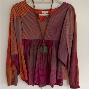 WM Multicolor Plaid Blouse